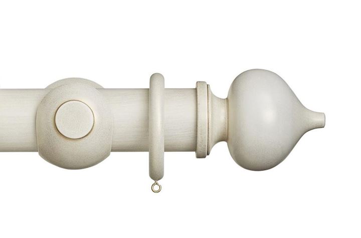 Rolls 55mm Museum Florence Wooden Curtain Pole Cream Gold