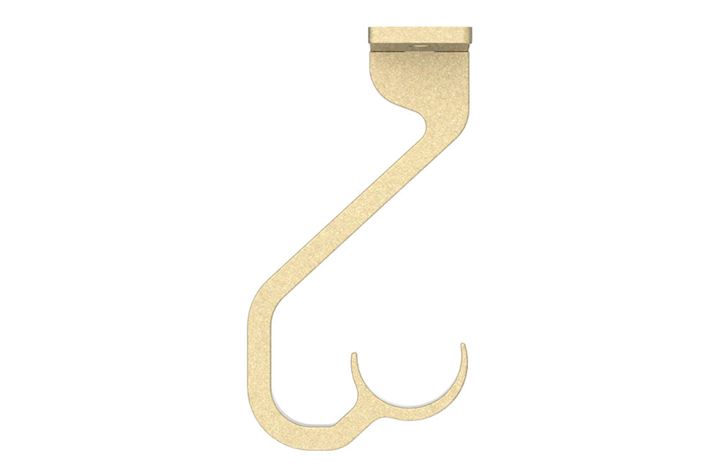 Hallis Arc 25mm Soft Brass Ceiling Passing Bracket