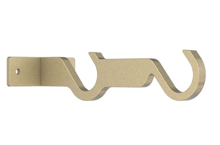 Hallis Arc 25mm Soft Brass Double Centre Bracket