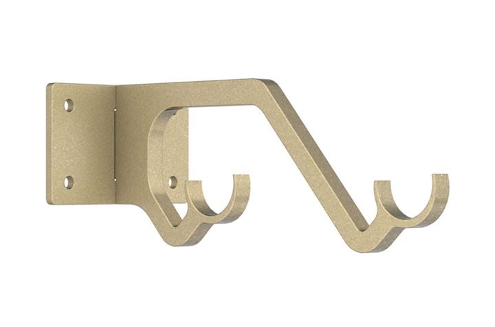 Hallis Arc 25mm Soft Brass Double Passing Bracket