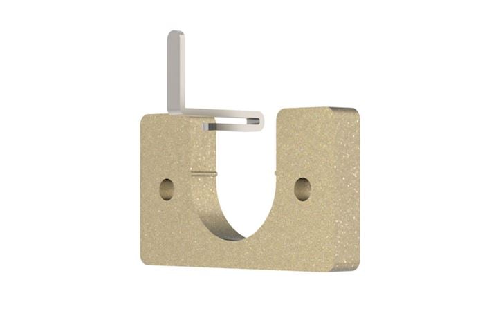 Hallis Arc 25mm Soft Brass Recess Bracket