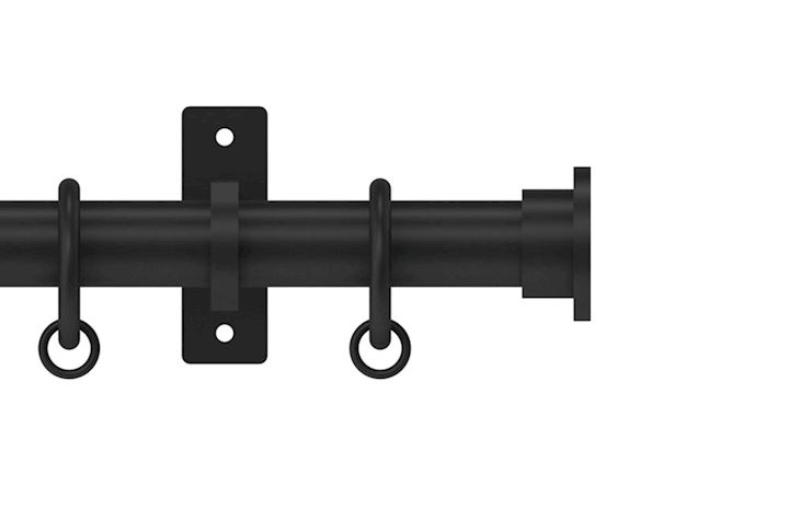 Hallis Arc 25mm Black Disc Curtain Pole