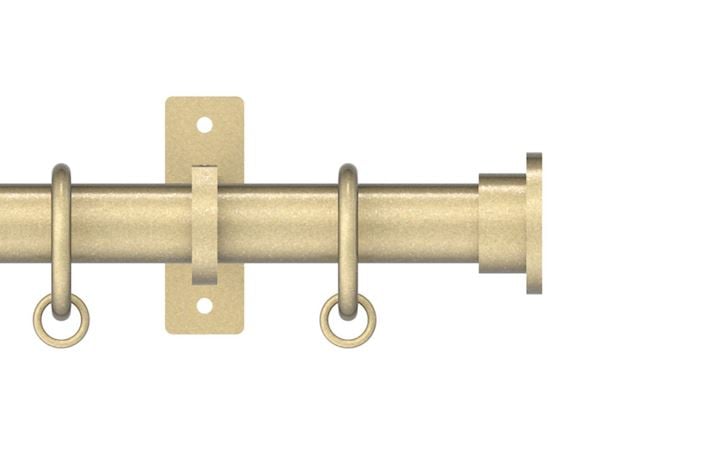 Hallis Arc 25mm Soft Brass Disc Curtain Pole