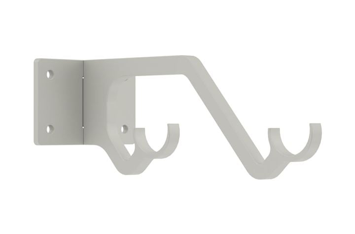 Hallis Arc 25mm Warm Grey Double Passing Bracket