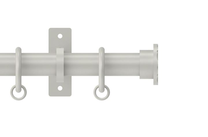 Hallis Arc 25mm Warm Grey Hammered Curtain Pole