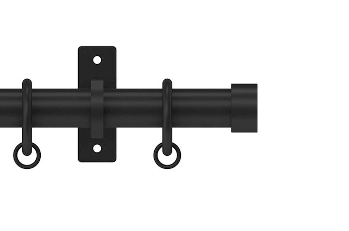 Hallis Arc 25mm Black Stud Curtain Pole