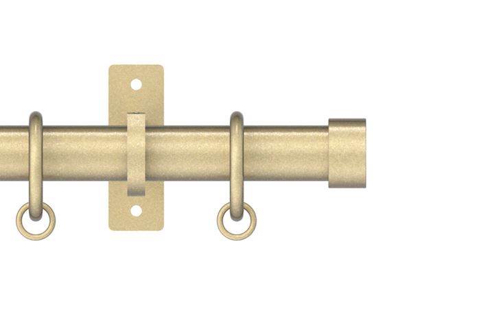 Hallis Arc 25mm Soft Brass Stud Curtain Pole