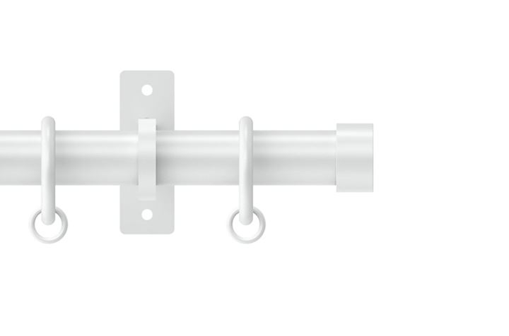 Hallis Arc 25mm China White Stud Curtain Pole