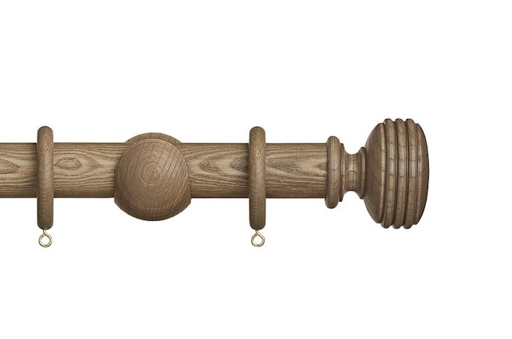 Hallis Eden 35mm Sisal Ellipse Wooden Curtain Pole