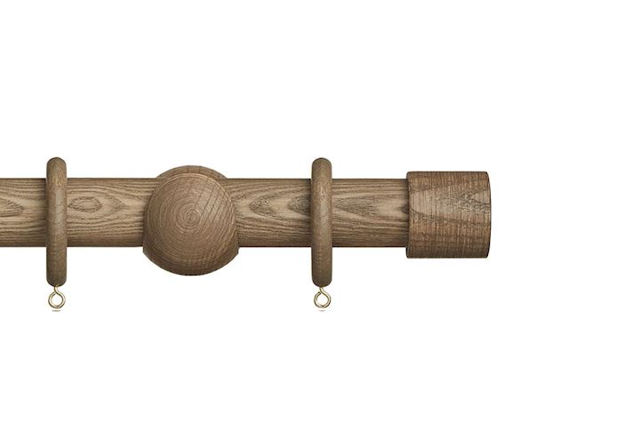 Hallis Eden 35mm Sisal End Cap Wooden Curtain Pole