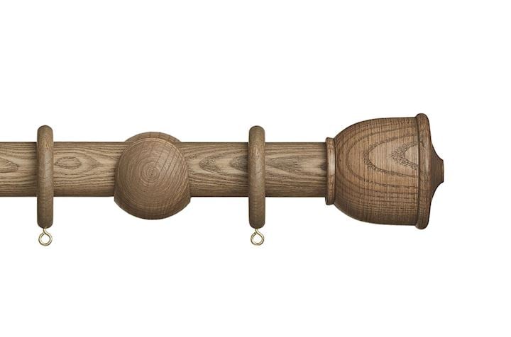 Hallis Eden 35mm Sisal Urn Wooden Curtain Pole