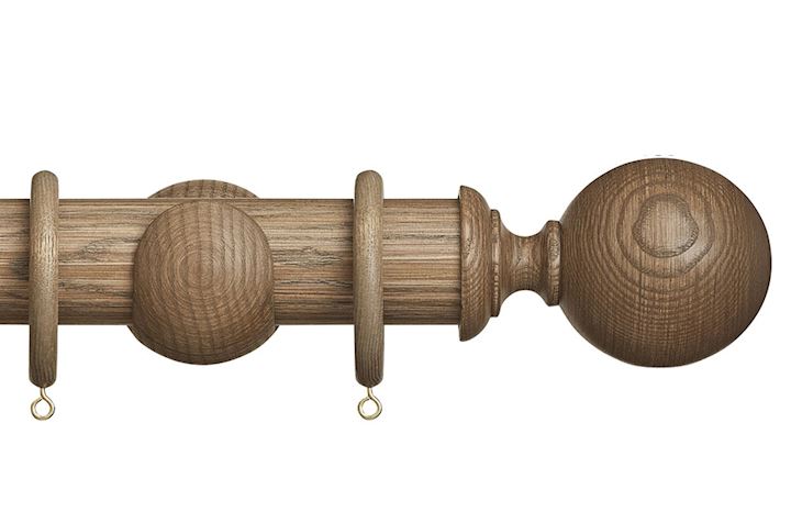 Hallis Eden 45mm Sisal Ball Wooden Curtain Pole