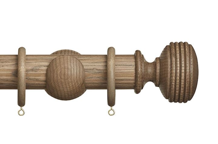 Hallis Eden 45mm Sisal Ellipse Wooden Curtain Pole