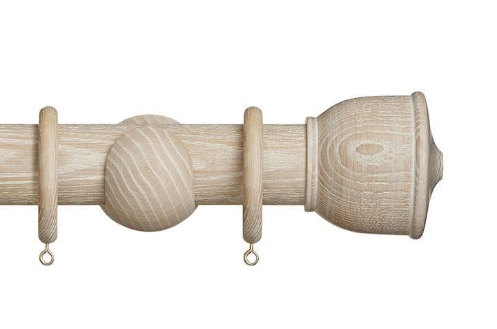 Hallis Eden 45mm Oatmeal Urn Wooden Curtain Pole