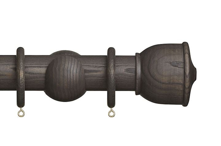 Hallis Eden 45mm Umber Urn Wooden Curtain Pole