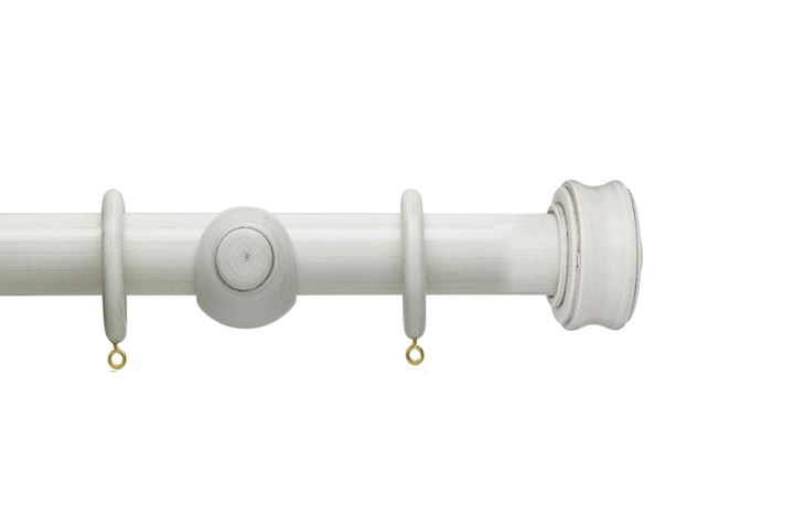 Hallis 35mm Origins Disc Chalk Stone Wooden Curtain Pole