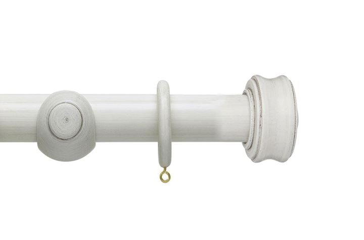 Hallis 45mm Origins Disc Chalk Stone Wooden Curtain Pole