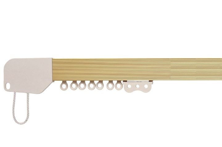 Hallis Superglide Corded Metal Curtain Track Gold