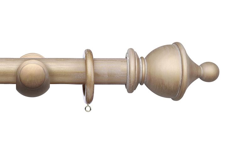 Integra 35mm Masterpiece Urn Cream Gold Wooden Curtain Pole