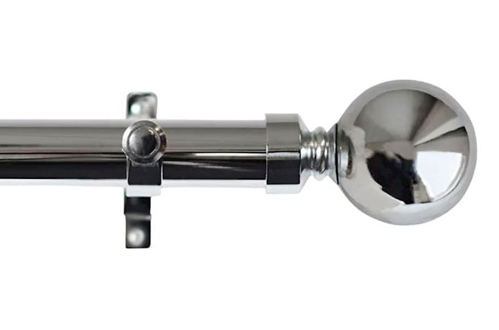 Laura Ashley 28mm Ball Eyelet Pole Chrome
