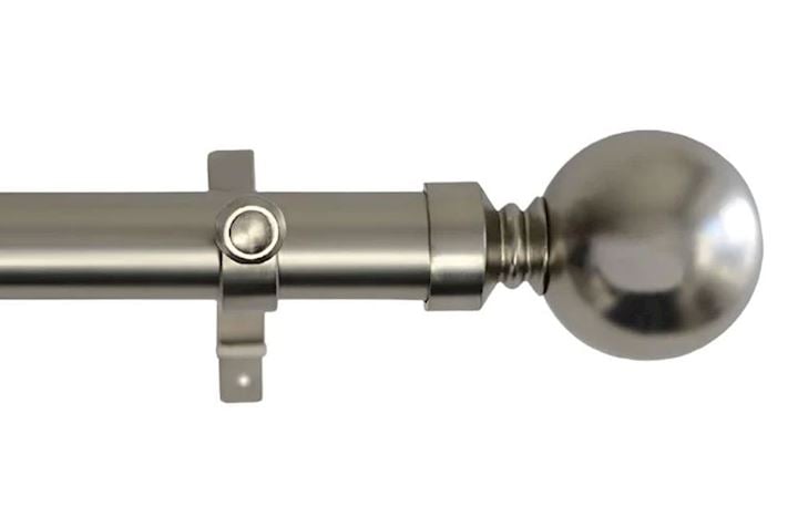 Laura Ashley 28mm Ball Eyelet Pole Matt Nickel
