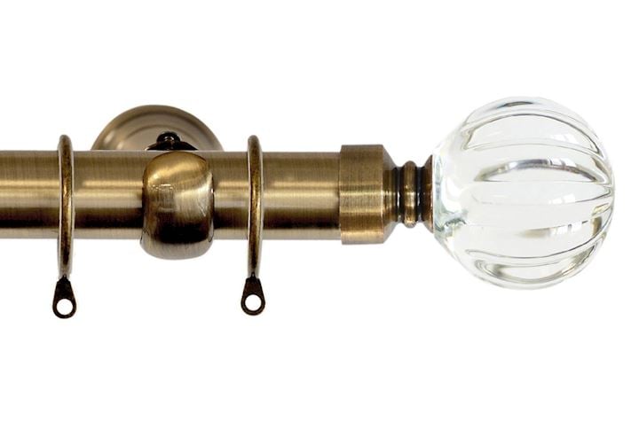 Laura Ashley 28mm Vivien Curtain Pole Antique Brass