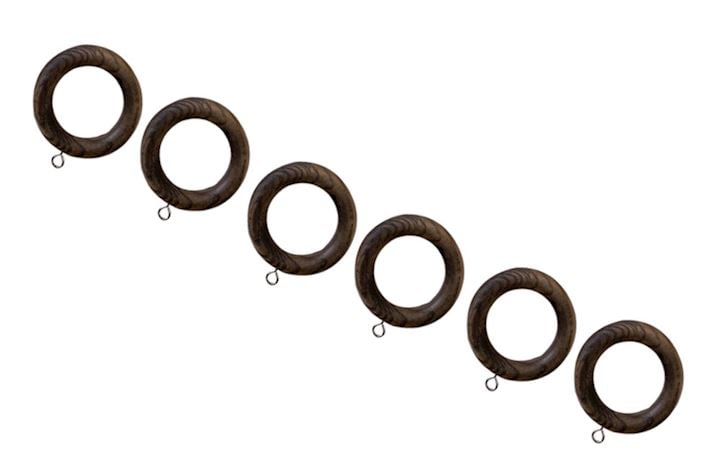Laura Ashley Haywood 35mm Dark Chestnut Wooden Rings