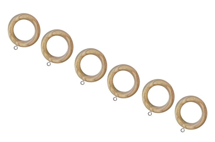 Laura Ashley Haywood 35mm Washed Oak Wooden Rings