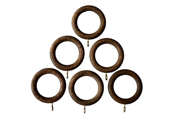 Laura Ashley Mitchell 28mm Dark Chestnut Wooden Rings