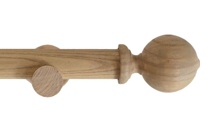 Laura Ashley Mitchell 28mm Wooden Eyelet Pole Washed Oak