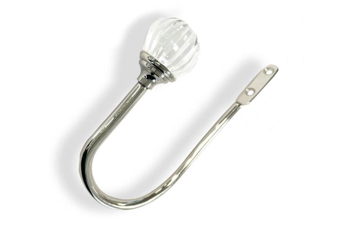 Laura Ashley Vivien Glass Curtain Holdback Chrome