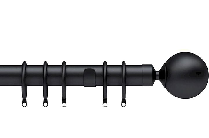 Speedy 28mm Nikola Metal Curtain Pole Black