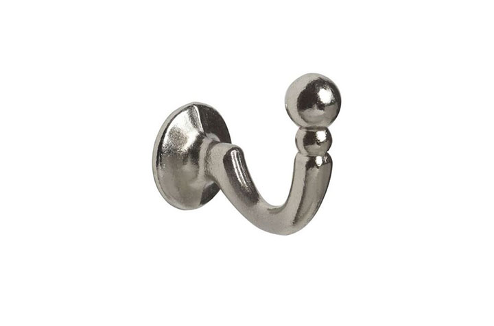 Palma Tie Back Hooks  Satin Silver