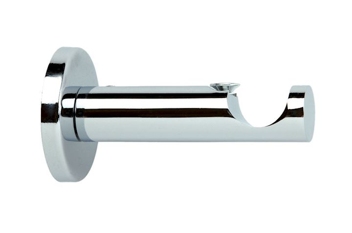 Rolls Neo 28mm Cylinder Curtain Pole Bracket Chrome