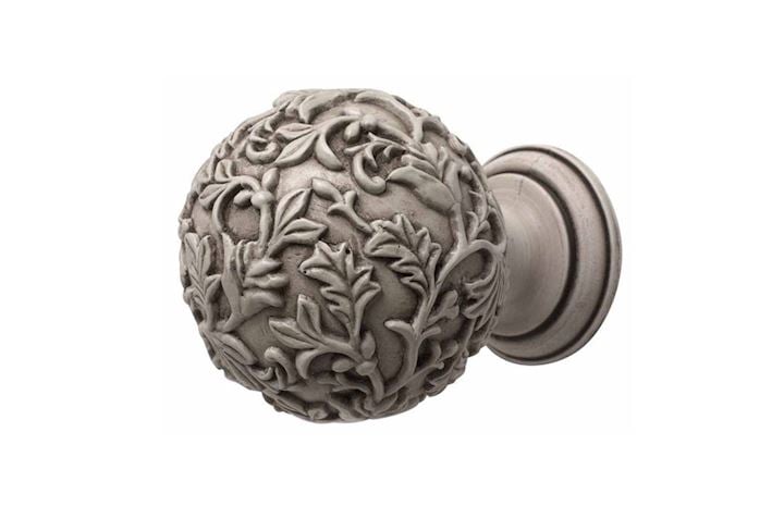 Rolls 45mm Modern Country Brushed Ivory Floral Ball Finial 