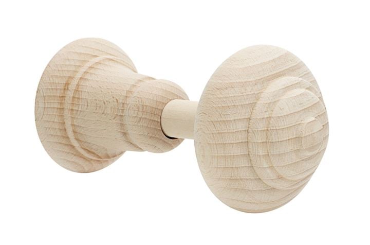 Rolls Unfinished Large Wooden Curtain Holdback