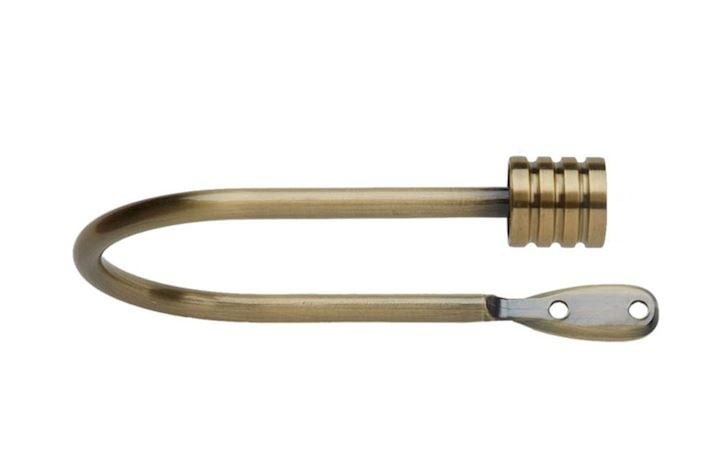 Rolls Neo Stud Spun Brass Curtain Holdbacks