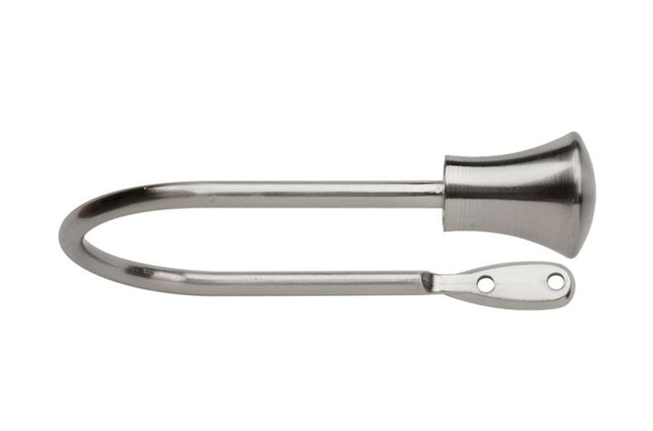 Rolls Neo Trumpet Stainless Steel Curtain Holdbacks