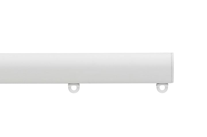 Silent Gliss 7610 30mm Metropole Flush End Cap Matt White Curtain Pole