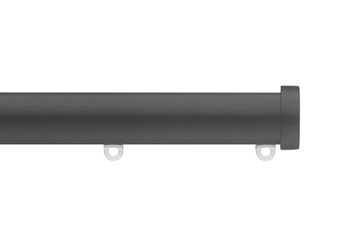 Silent Gliss 7610 30mm Metropole Stud End Cap Black Curtain Pole