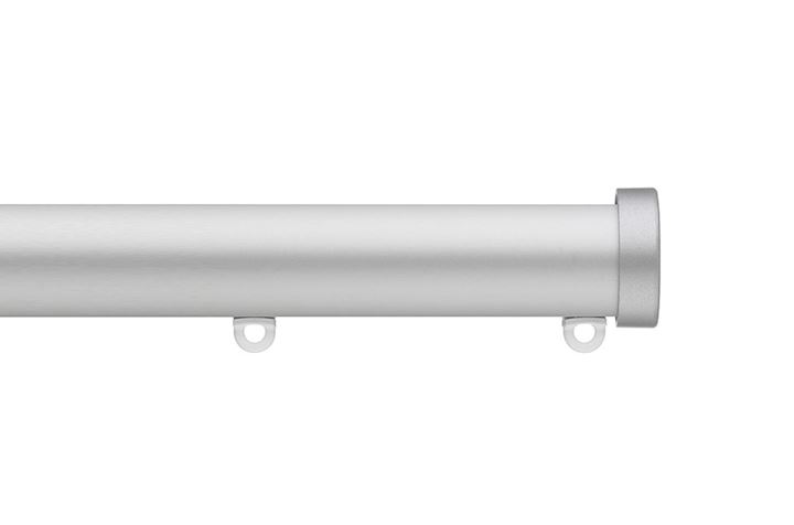 Silent Gliss 7610 30mm Metropole Stud End Cap Silver Curtain Pole