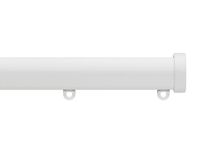 Silent Gliss 7610 30mm Metropole Stud End Cap White Curtain Pole