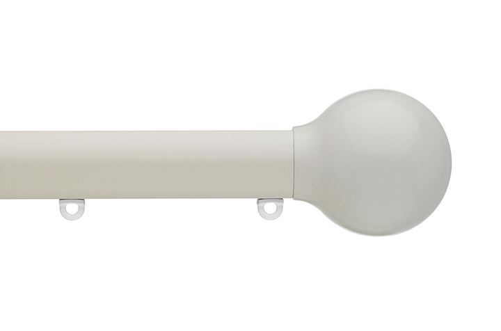 Silent Gliss 7610 30mm Metropole Ball Ecru Curtain Pole