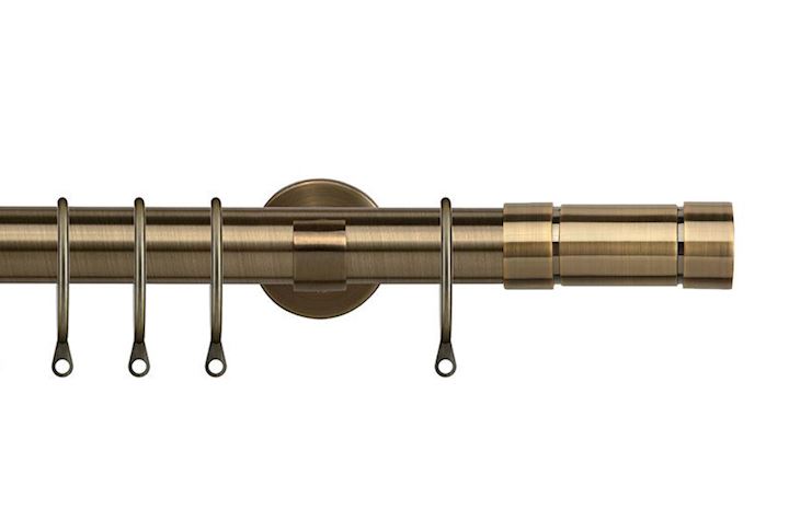 Speedy 28mm Aspect Antique Brass Metal Curtain Pole