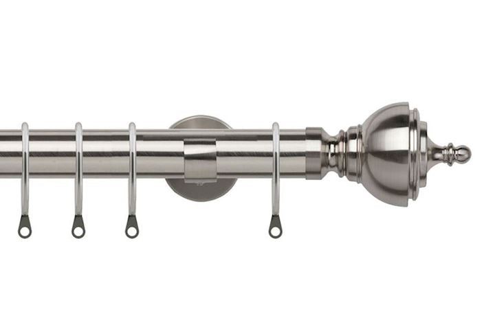 Speedy 28mm Vienna Satin Silver Metal Curtain Pole