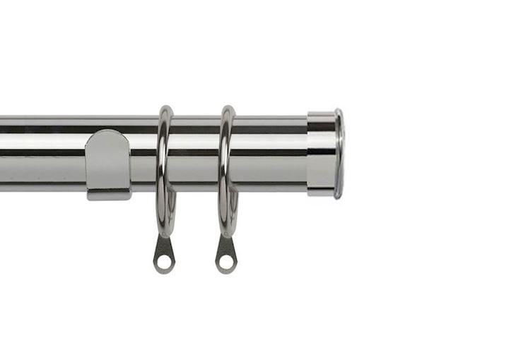 Speedy 35mm End Cap Curtain Pole Chrome