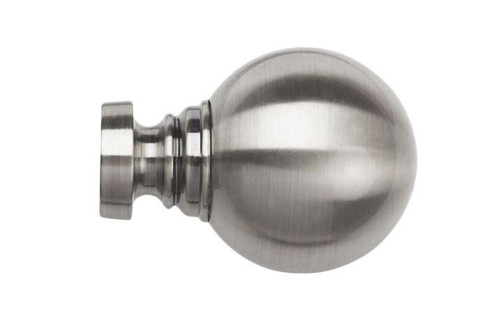 Speedy 35mm Globe Satin Steel Finial