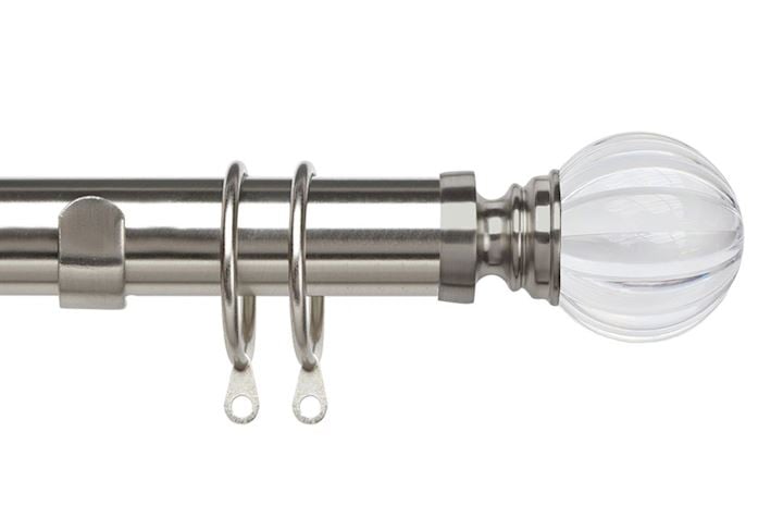 Speedy 35mm Segmented Ball Curtain Pole Satin Silver