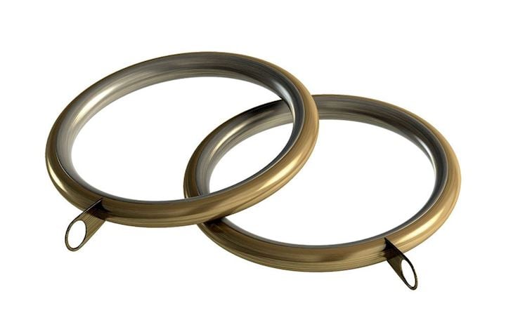 Speedy 35mm Curtain Pole Rings Antique Brass