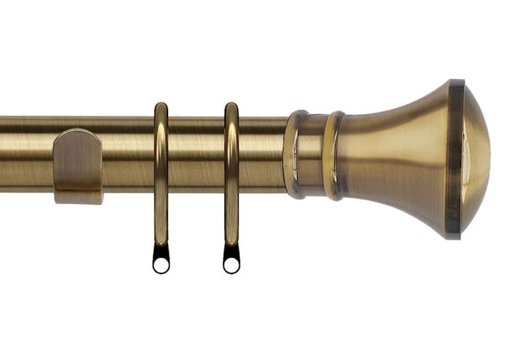 Speedy 35mm Trumpet Curtain Pole Antique Brass